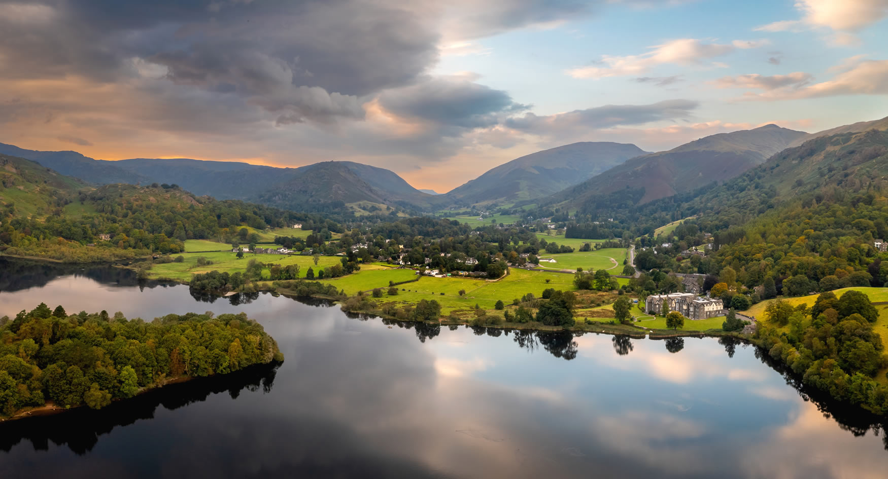 Grasmere lake and the surrounding fells
